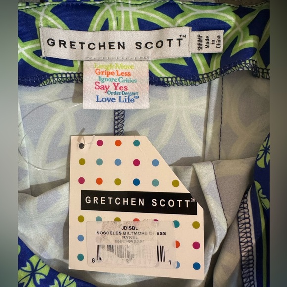 Gretchen Scott Isosceles Biltmore Rykell Sleeveless Dress Blue/Green Size XXS - Picture 6 of 9